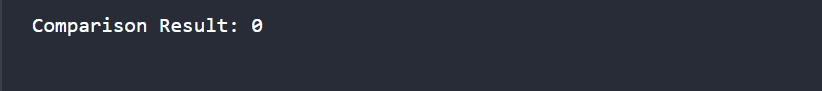 Using int compareTo