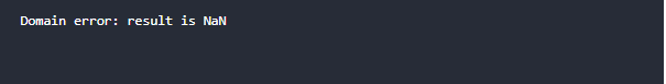 Domain Errors in C++