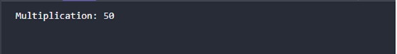 Multiplication Operator Output