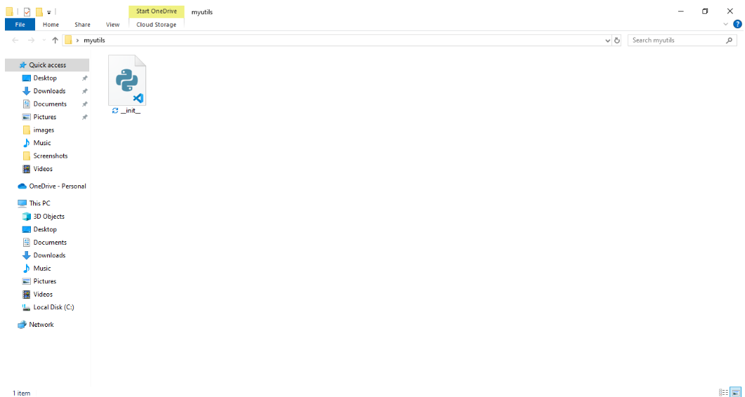Add the __init__.py File