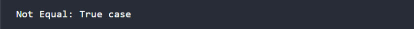 Not Equal To Operator in Python