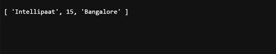 Object.values() method Output