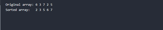 Binary Insertion Sort in C
