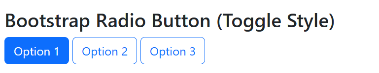 Bootstrap Radio Button Groups