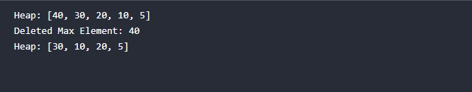 C++ Code to Delete Largest Element from Heap