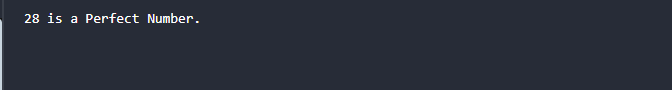 C++ Program to Check a Perfect Number