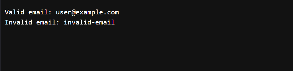 Example 3 - Email Validation Function