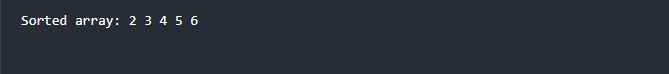 Iterative Insertion Sort in C