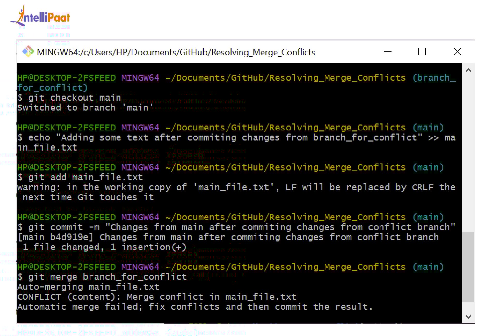 Step 5: Merge Conflict