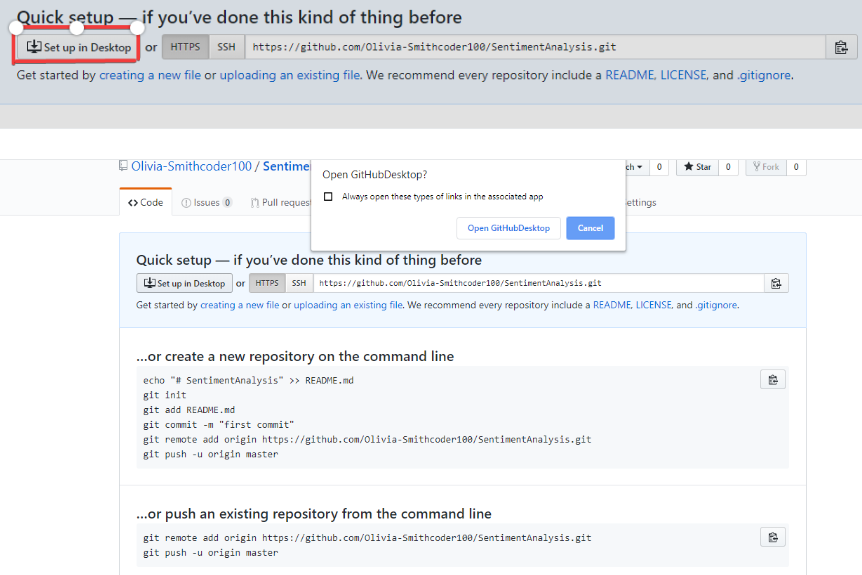 1.using git hub to push