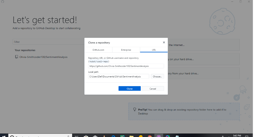 2.cloning git hub