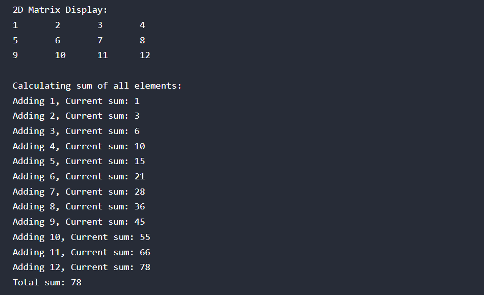 2D Matrix Operations
