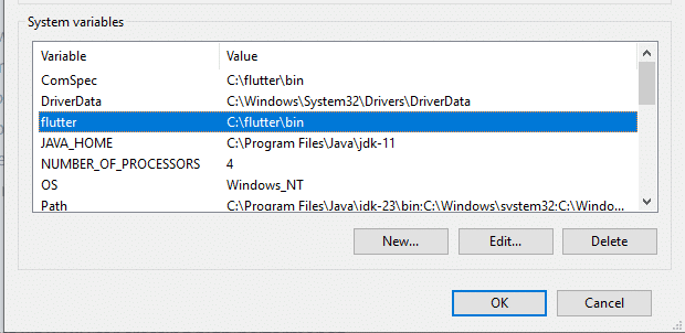 Add Flutter to System PATH2