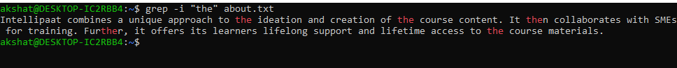  Case-insensitive Search Using -i
