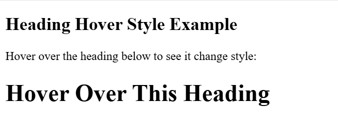 Changing Font Style on hover
