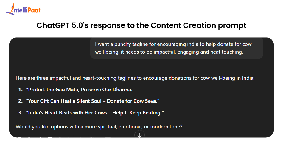 ChatGPT 5.0_s response to the Content Creation prompt