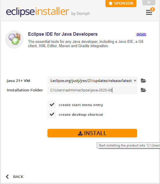 Choose Installation Folder