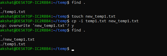 Copy a File in Linux Using the -i Option