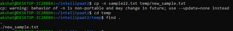 Copy a File in Linux Using the n Option  