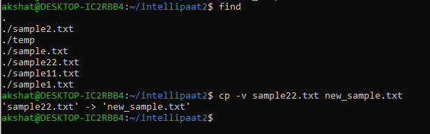 Copy a File in Linux Using the -v Option