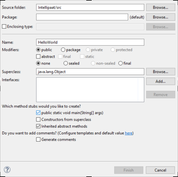 Create a Java Class File2