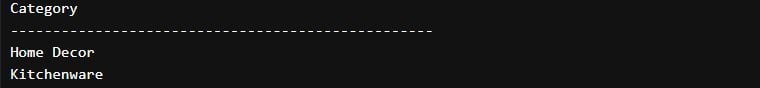Distinct clause output