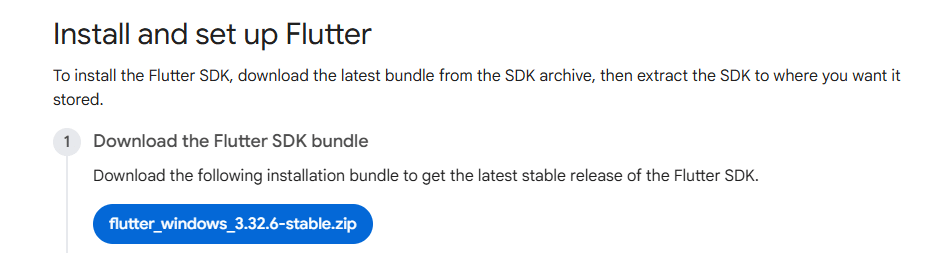  Download Flutter SDK