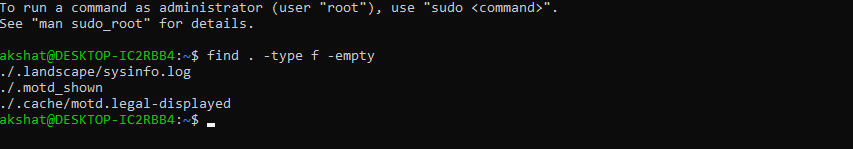 Find Empty Files