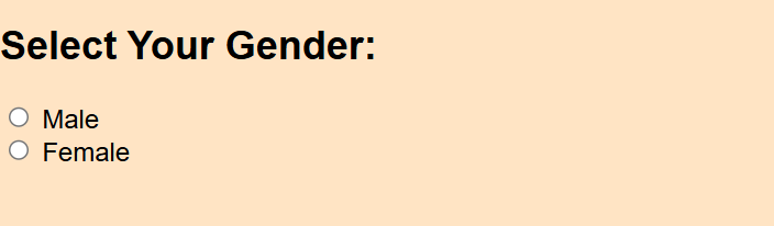 HTML Radio Button