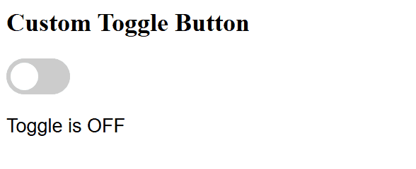 HTML toggle button with CSS aand JavaScript