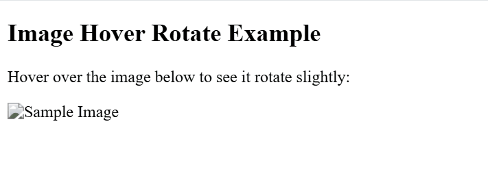 Image Hover Rotate