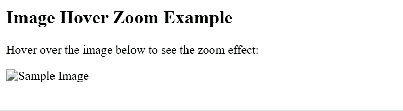 Image Hover Zoom