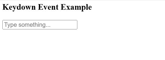 Key down event