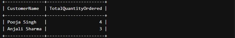 LIMIT clause output