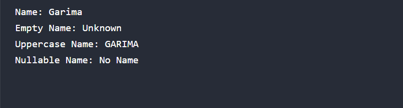 Optional Class output