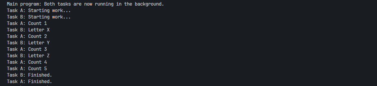 Running Multiple Tasks with Threads