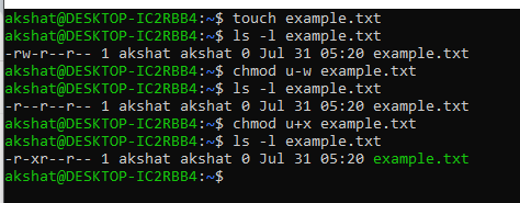  Remove or Add the Permissions from a File