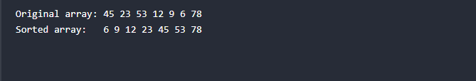 Shell Sort In C