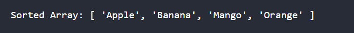 Sorting in JavaScript