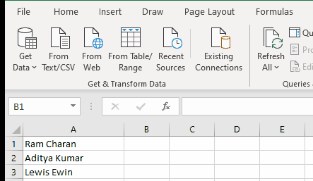 Split Cells in Excel Using Formulas