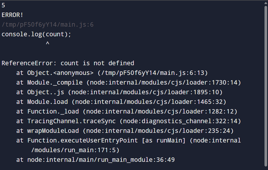 block scope in javascript