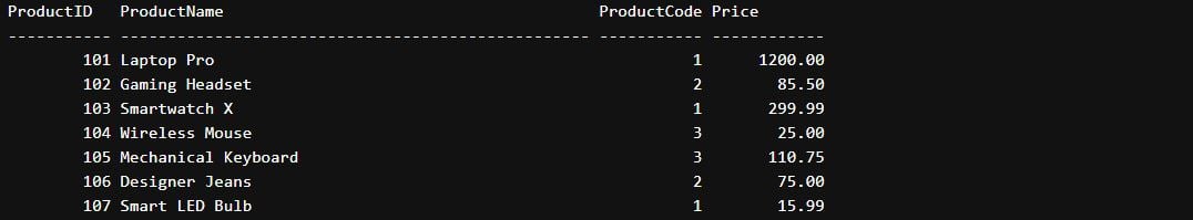 case statement table creation