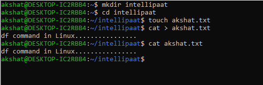 example of the df command2