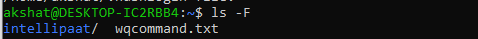 ls -F
