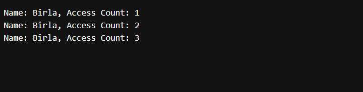 mutable Storage Class - Output
