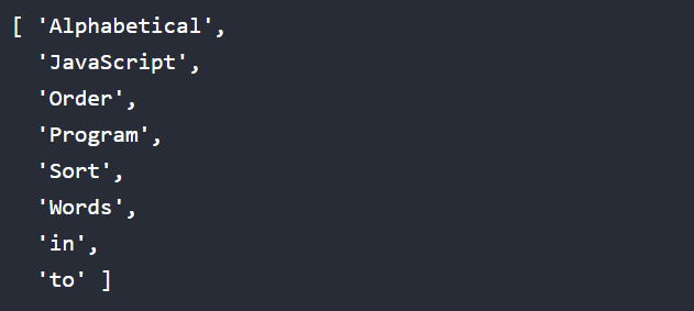sort() method
