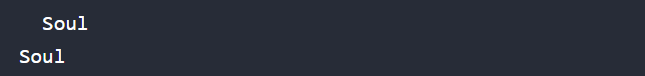 trimStart() method