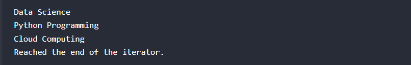 Accesing elements using next