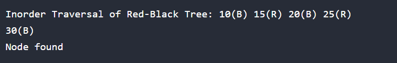 C++ Code for Red Black Tree