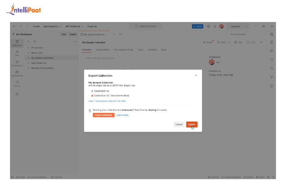 ImportExport Postman Collection Data